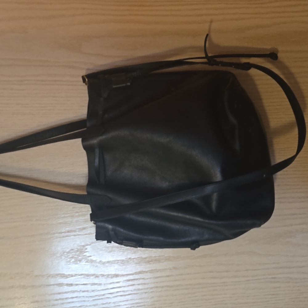Madewell Black Leather Tote Bag - Picture 2 of 5
